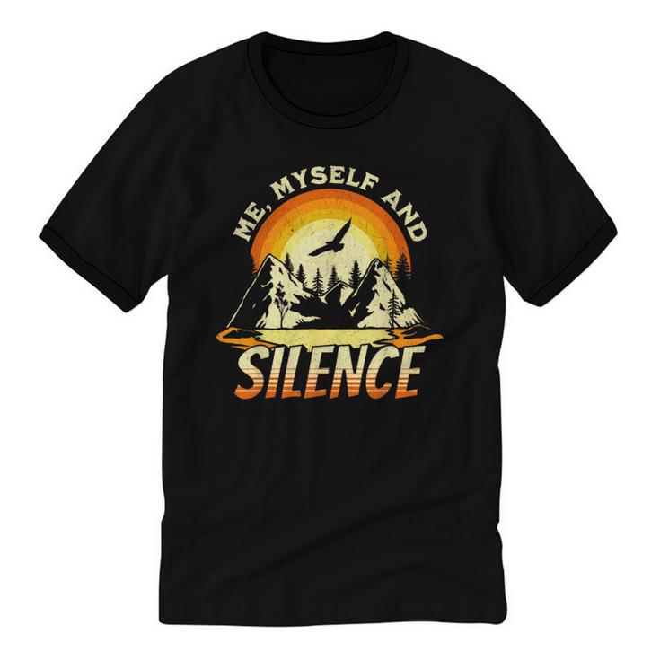Introvert Relaxation Me Myself And Silence Mountain Vacation Unisex Cotton Ringer T-Shirt
