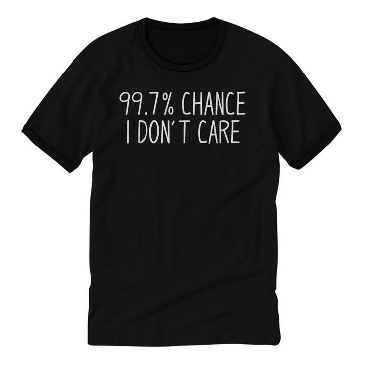 Introvert Sarcastic 99 Chance I Don't Care Antisocial Unisex Cotton Ringer T-Shirt