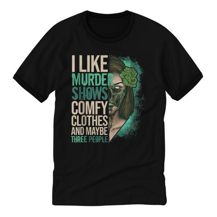 Introverted Murder Shows True Crime Lovers Introvert Unisex Cotton Ringer T-Shirt