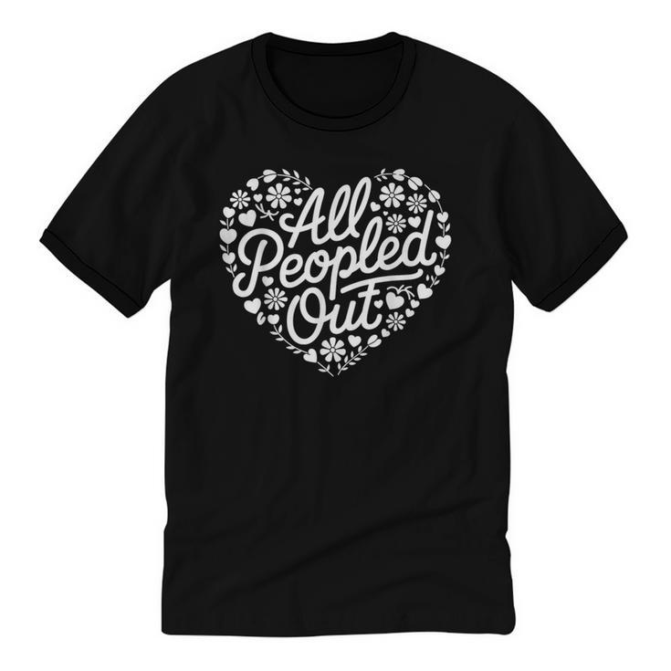 Introverted All Peopled Out Unisex Cotton Ringer T-Shirt