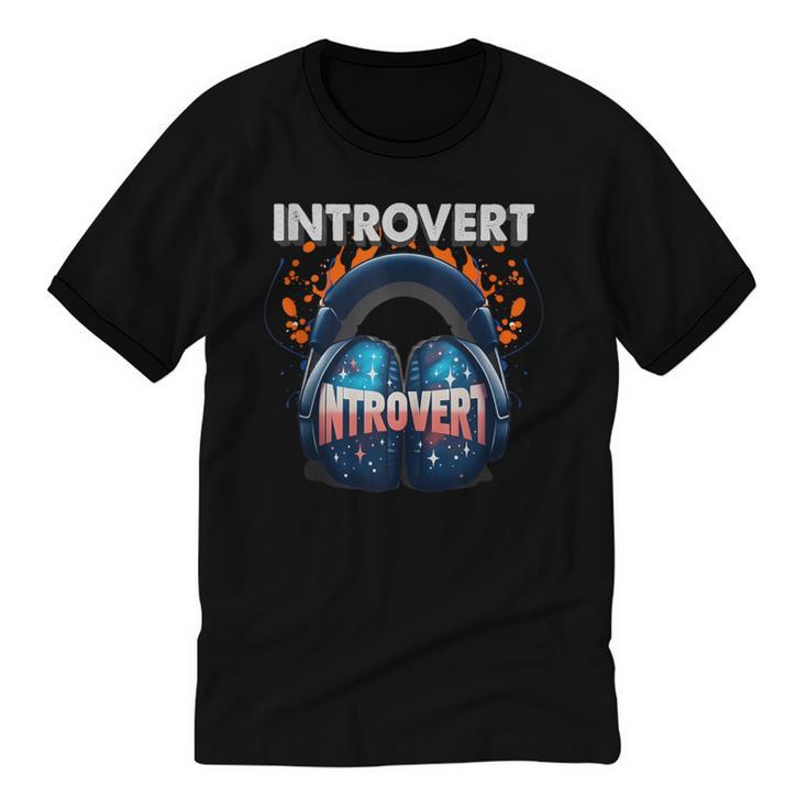 Introvert's Best Friend Noise-Canceling Headphones Unisex Cotton Ringer T-Shirt
