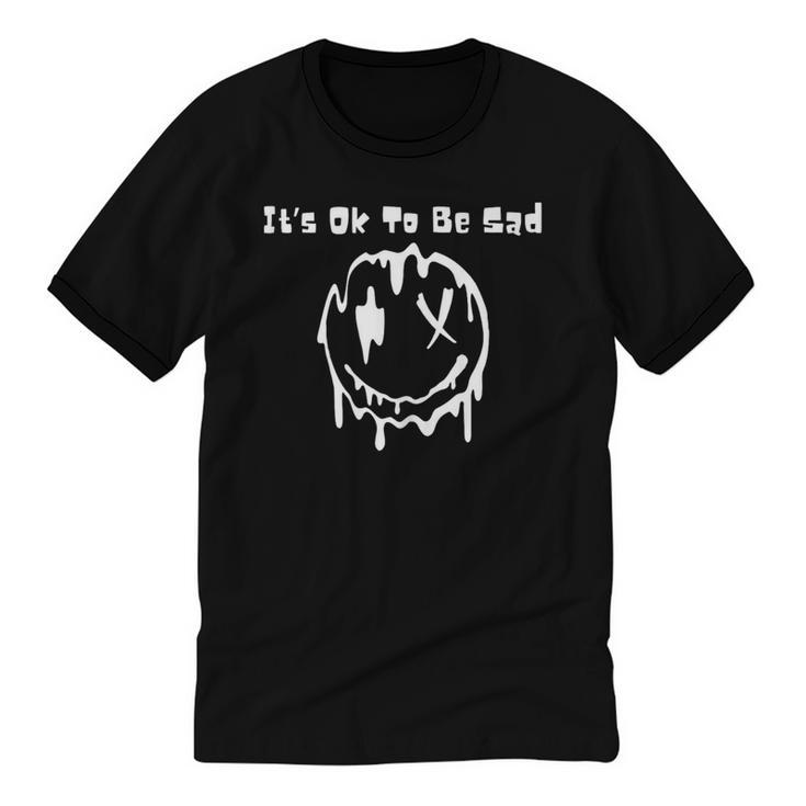 It's Ok To Be Sad Lonely Introvert Unisex Cotton Ringer T-Shirt