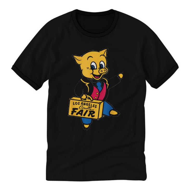 LA Fair Los Angeles County Vintage Nostalgia Unisex Cotton Ringer T-Shirt