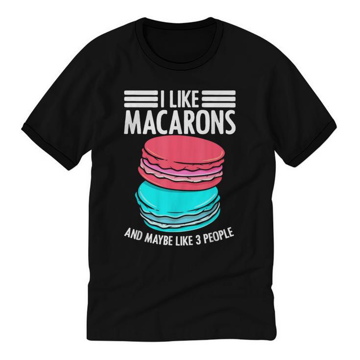 Macaroons Dessert Antisocial Introvert Pastries Food Lover Unisex Cotton Ringer T-Shirt