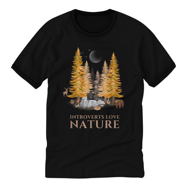 Nature Scene Tees For Introverts Quiet Escape Solitude Unisex Cotton Ringer T-Shirt