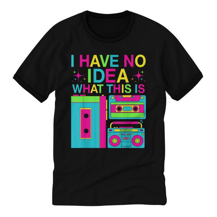 I Have No Idea What This Is Retro 70's 80's 90's Nostalgia Unisex Cotton Ringer T-Shirt