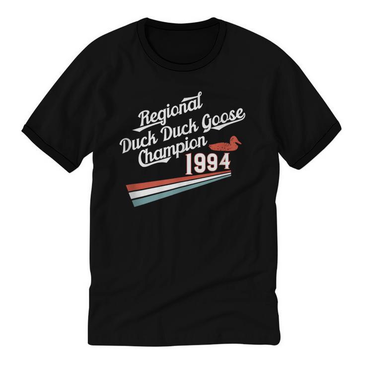 Nostalgia 90s Duck Goose Unisex Cotton Ringer T-Shirt