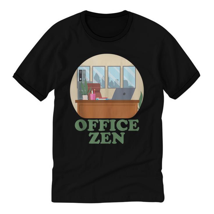 Office Zen Introvert Office Staff Secretary Employee Admin Unisex Cotton Ringer T-Shirt