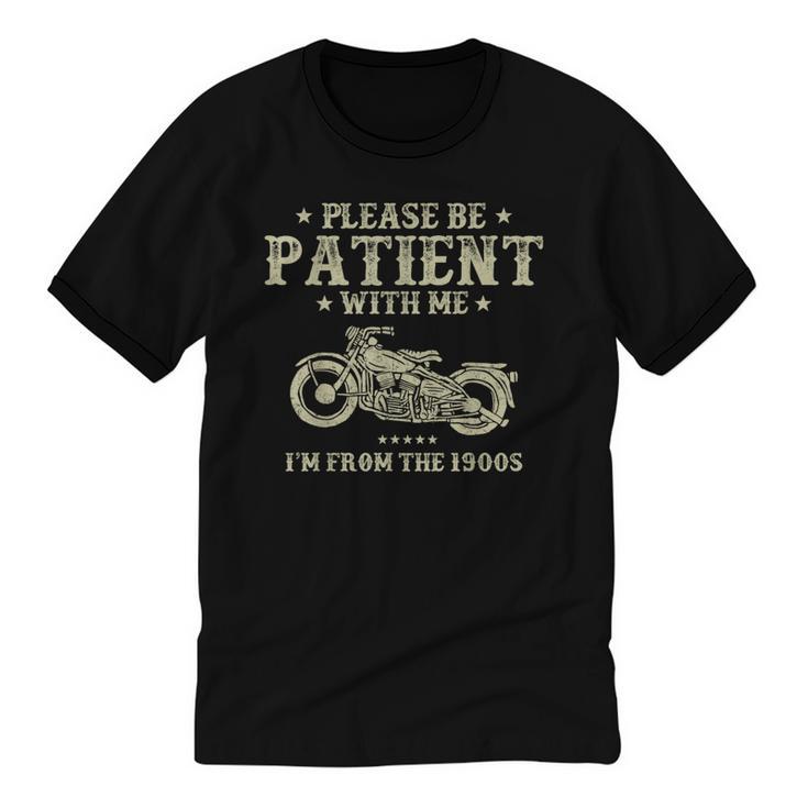 Old Biker I'm From The 1900s Motorcycle Classic Men Unisex Cotton Ringer T-Shirt