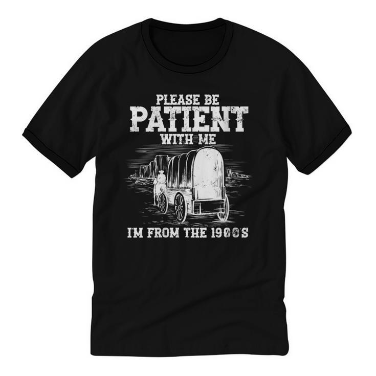 Patient With Me I'm From The 1900s Oregon Vintage Unisex Cotton Ringer T-Shirt
