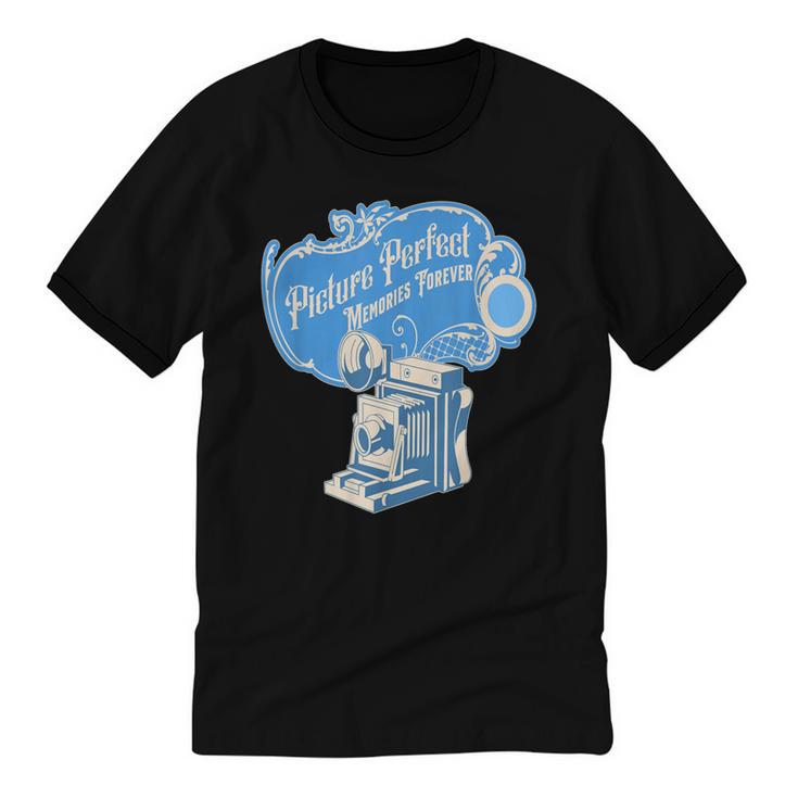 Picture Perfect Memories Forever Vintage Camera Nostalgia Unisex Cotton Ringer T-Shirt