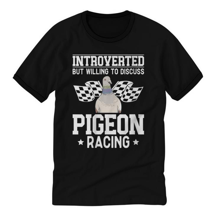 Pigeon Racing Introvert Pigeon Breeder Homing Pigeon Unisex Cotton Ringer T-Shirt