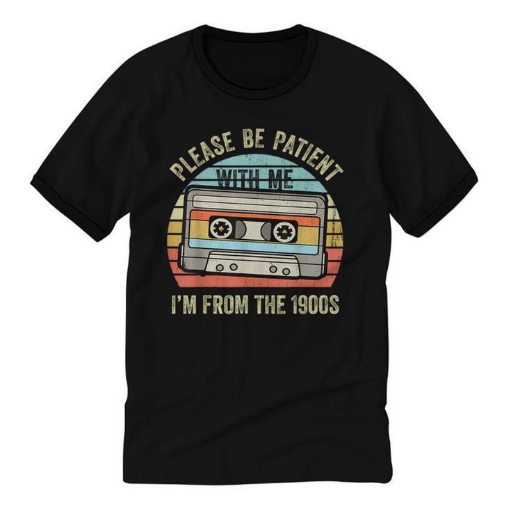 Please Be Patient With Me I'm From The 1900s Cassette Tape Unisex Cotton Ringer T-Shirt