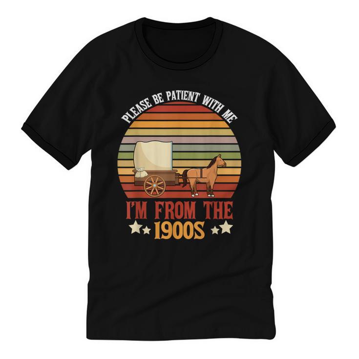 Please Be Patient With Me I'm From The 1900s Cool Dad Unisex Cotton Ringer T-Shirt
