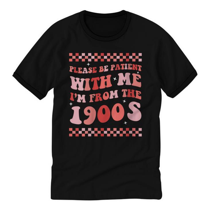 Please Be Patient With Me I'm From The 1900s Cute Boho Mom Unisex Cotton Ringer T-Shirt