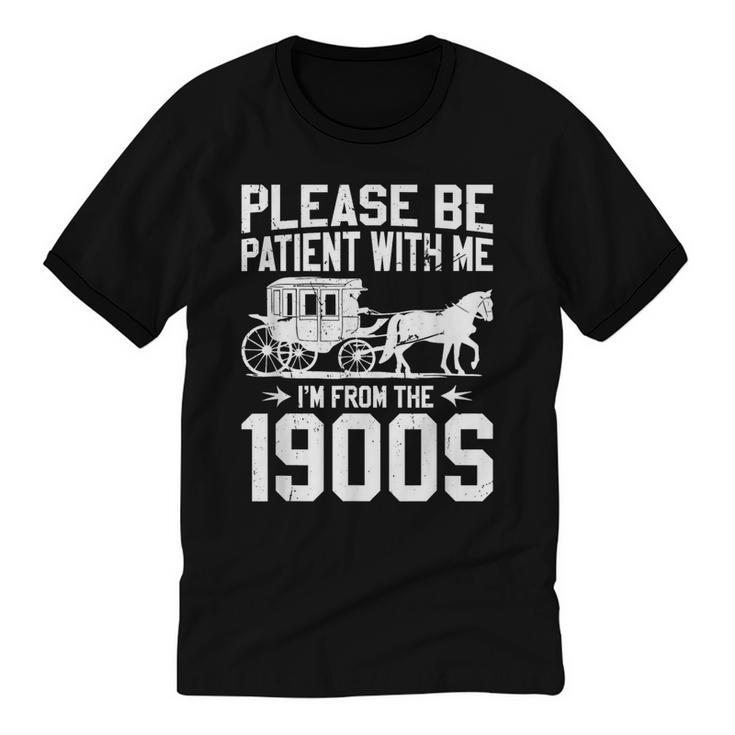 Please Be Patient I'm From The 1900s Over The Hill 90s Unisex Cotton Ringer T-Shirt