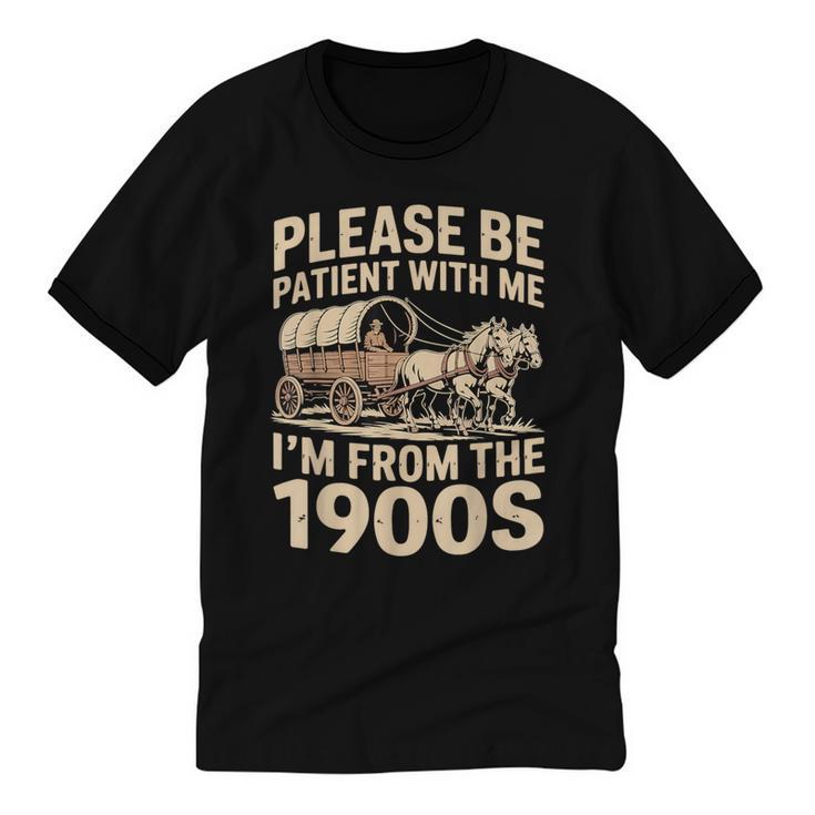 Please Be Patient With My I'm From The 1900s Retired Unisex Cotton Ringer T-Shirt