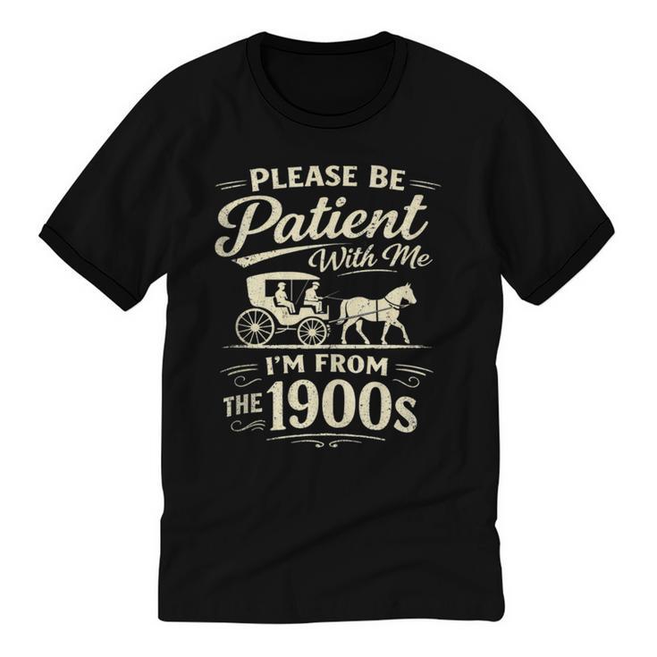 Please Be Patient With Me I'm From The 1900s Retro Unisex Cotton Ringer T-Shirt