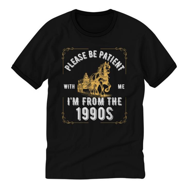 Please Be Patient I'm From The 1900s Saying Unisex Cotton Ringer T-Shirt
