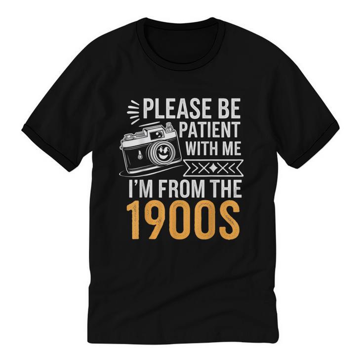 Please Be Patient With Me I'm From The 1900s Vintage Oldie Unisex Cotton Ringer T-Shirt