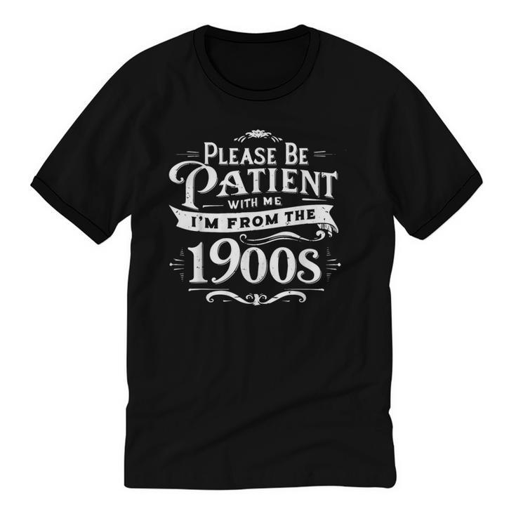 Please Be Patient I'm From The 1900s Vintage Style Unisex Cotton Ringer T-Shirt