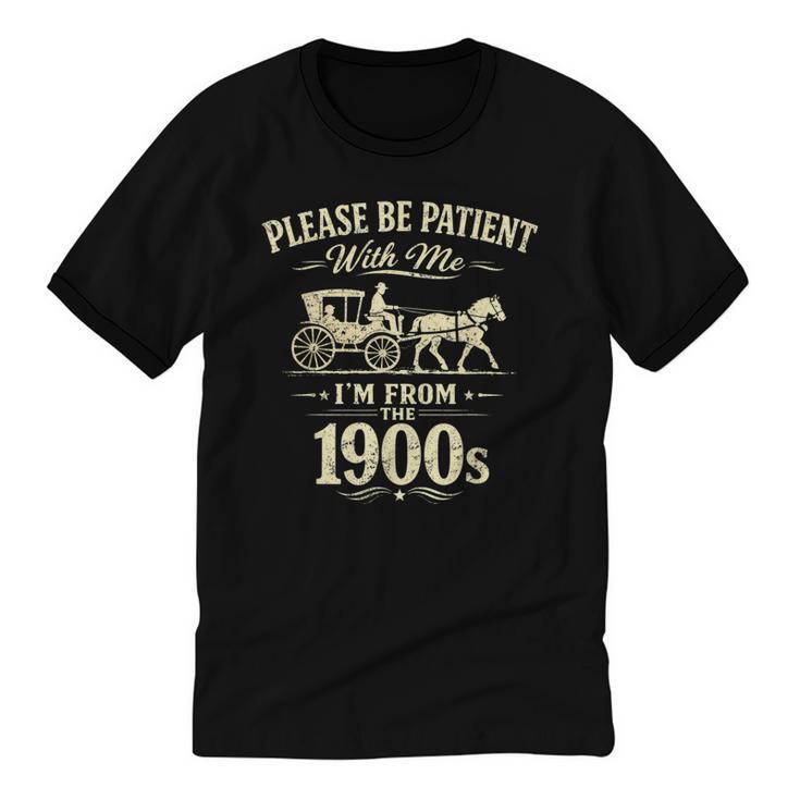 Please Be Patient With Me I'm From The 1900s Vintage Unisex Cotton Ringer T-Shirt
