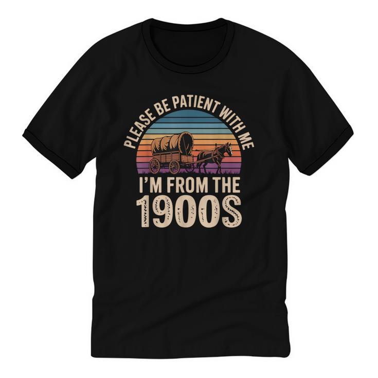 Please Be Patient With My I'm From The 1900s Vintage Unisex Cotton Ringer T-Shirt