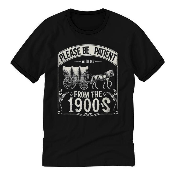 Please Be Patient With Me I'm From The 1900s Vintage Vibes Unisex Cotton Ringer T-Shirt