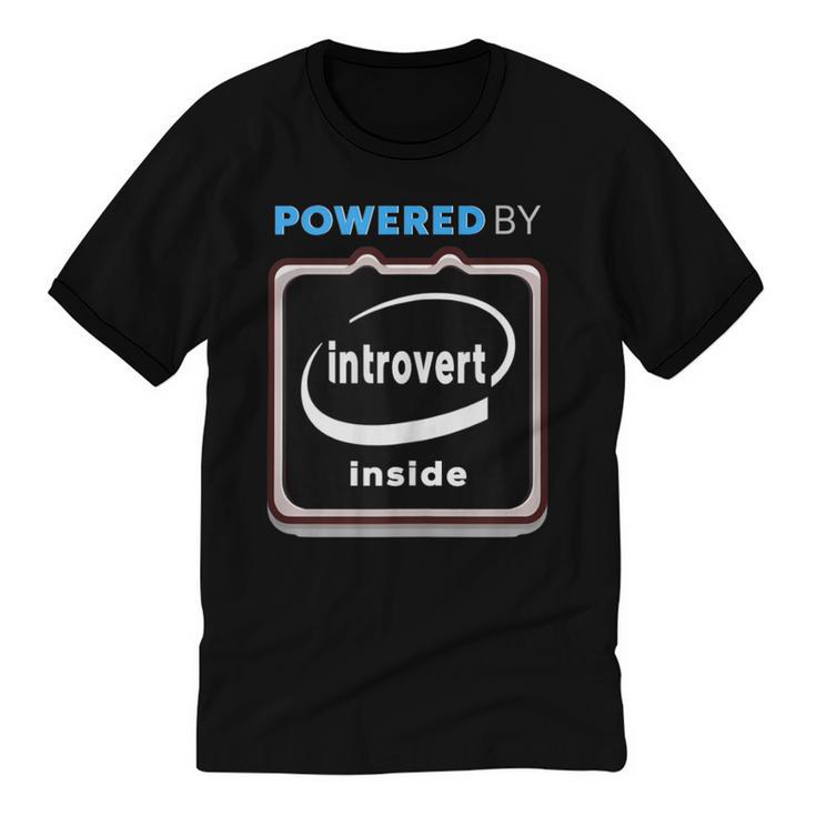 Powered By Introvert Inside Embrace Your Quiet Strength Unisex Cotton Ringer T-Shirt