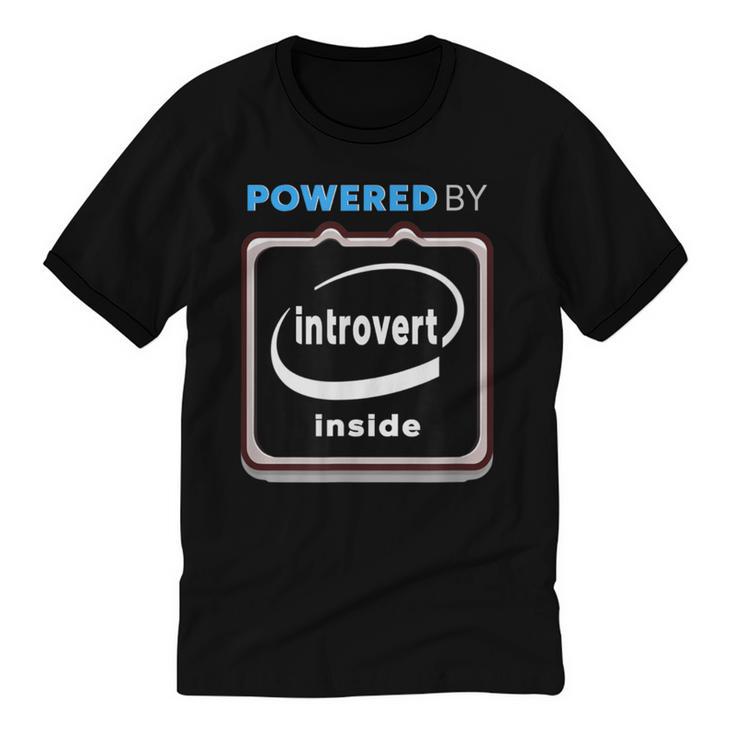 Powered By Introvert Inside Embrace Your Quiet Strength Unisex Cotton Ringer T-Shirt