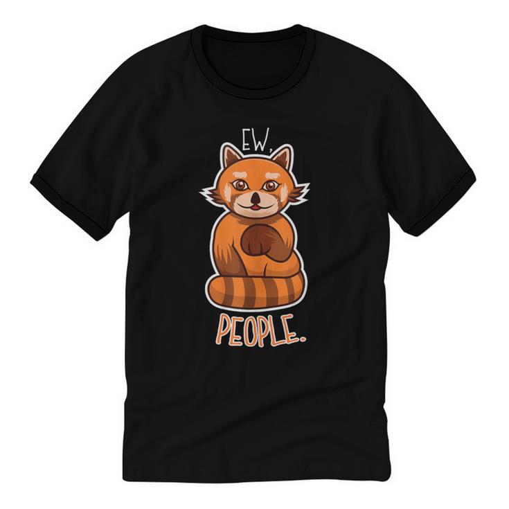 Red Panda Introvert For Red Pandas Fan Unisex Cotton Ringer T-Shirt