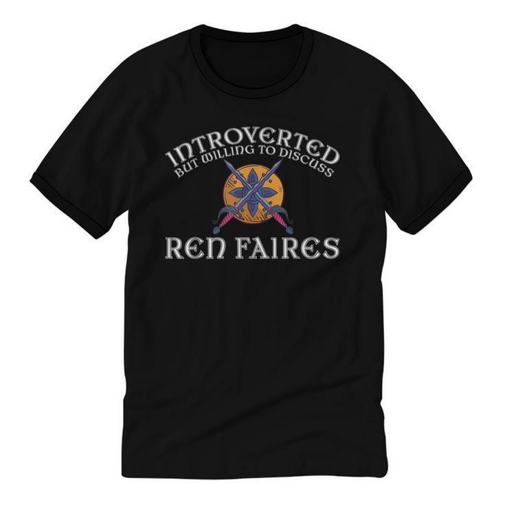 Renaissance Festival Introvert Medieval Ren Faire Unisex Cotton Ringer T-Shirt