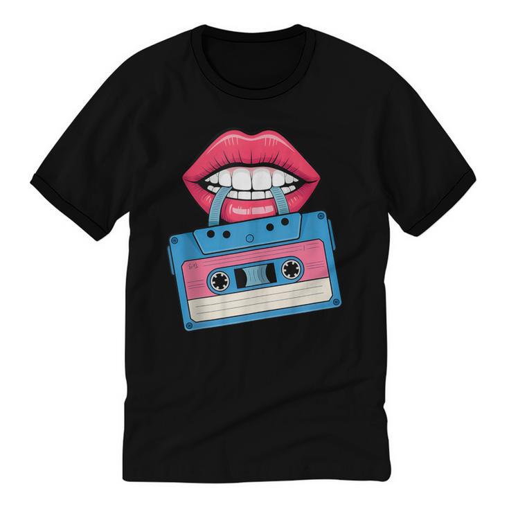 Retro 80s And 90s Cassette Perfect For Nostalgia Unisex Cotton Ringer T-Shirt
