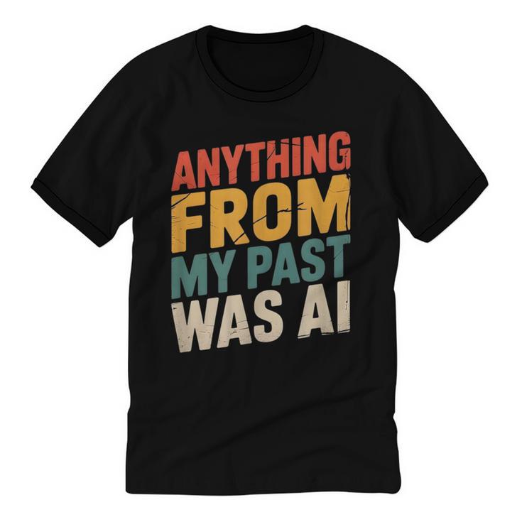 Retro AI Nostalgia Quote Distressed Vintage Unisex Cotton Ringer T-Shirt