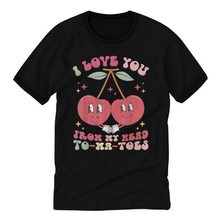 Retro Cherry Love 90s Nostalgia Unisex Cotton Ringer T-Shirt