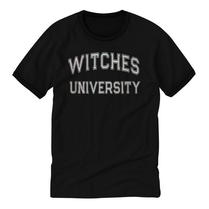 Retro Don'T Call Me WITCHES UNIVERSITY Introvert Sarcastic Unisex Cotton Ringer T-Shirt