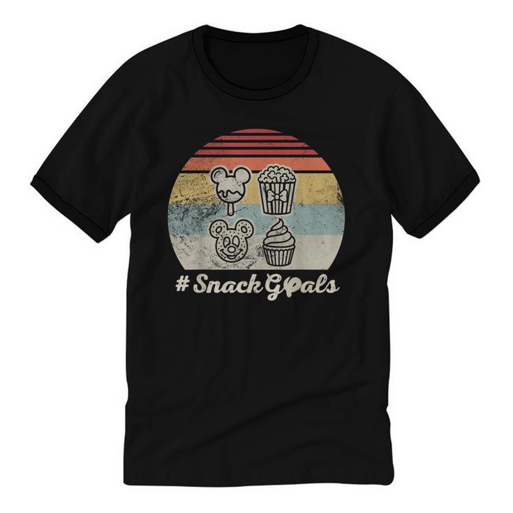 Retro Snack Goals Icon Nostalgia Unisex Cotton Ringer T-Shirt