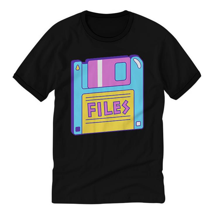 Retro TechnologyOld School Floppy Nostalgia 90s Generation Unisex Cotton Ringer T-Shirt
