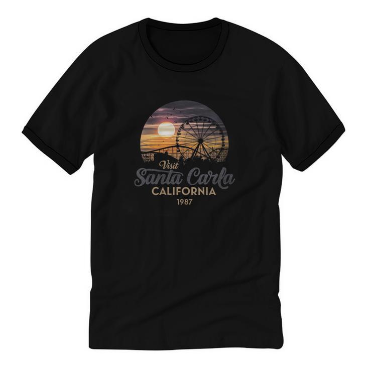 Santa Carla 1987 California Retro Sunset Nostalgia Unisex Cotton Ringer T-Shirt