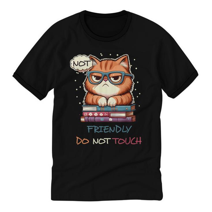 Sarcastic Loner Introvert Not a Friendly Do Not Touchs Unisex Cotton Ringer T-Shirt