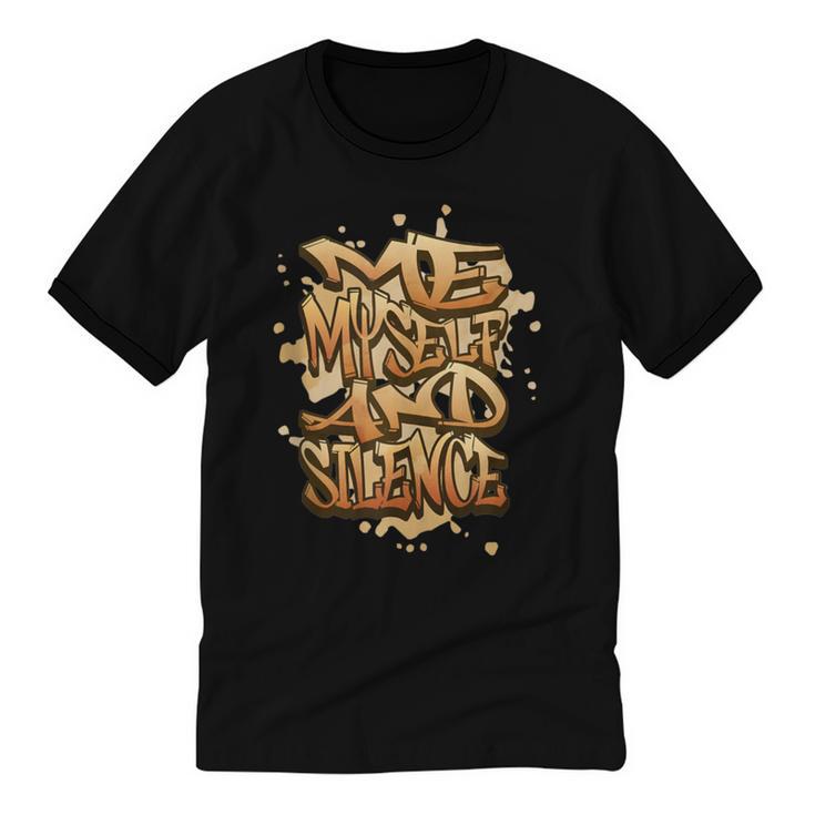 Self Care Introvert Relaxation Me Myself And Silence Retro Unisex Cotton Ringer T-Shirt