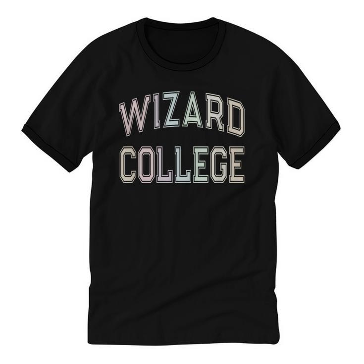 Silly Sarcastic WIZARD COLLEGE Introvert Anti Social School Unisex Cotton Ringer T-Shirt