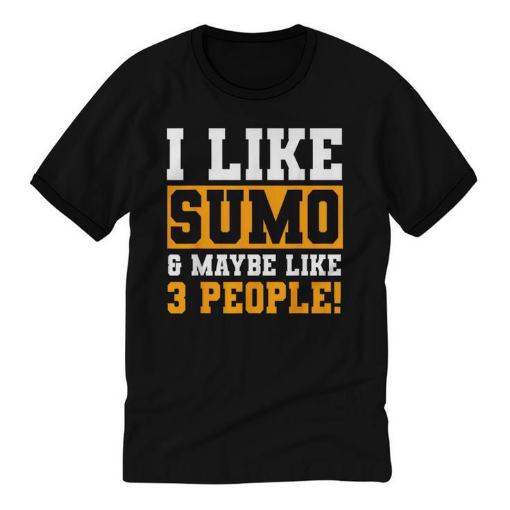 Sumo Wrestling Introvert Wrestler Sumotori Japanese Sport Unisex Cotton Ringer T-Shirt