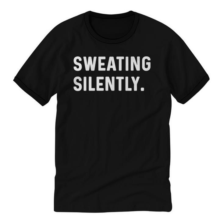 Sweating Silently Introvert Weight Lifting Cardio Run Bench Unisex Cotton Ringer T-Shirt