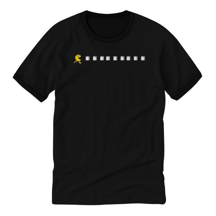 Thanksgiving Fun Nostalgia Pixels Shopping Therapy Unisex Cotton Ringer T-Shirt