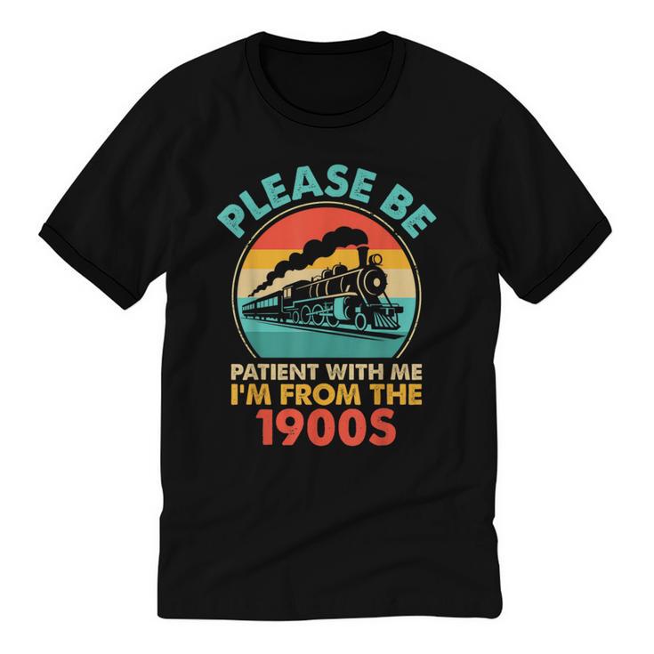 Train Please Be Patient I'm From The 1900s Men Unisex Cotton Ringer T-Shirt