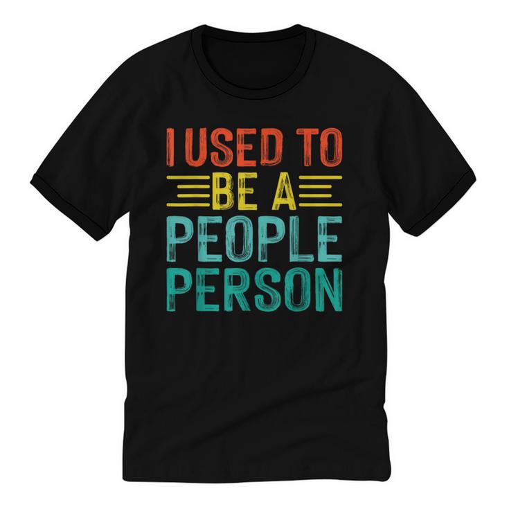 I Used To Be A People Person I Introvert Unisex Cotton Ringer T-Shirt