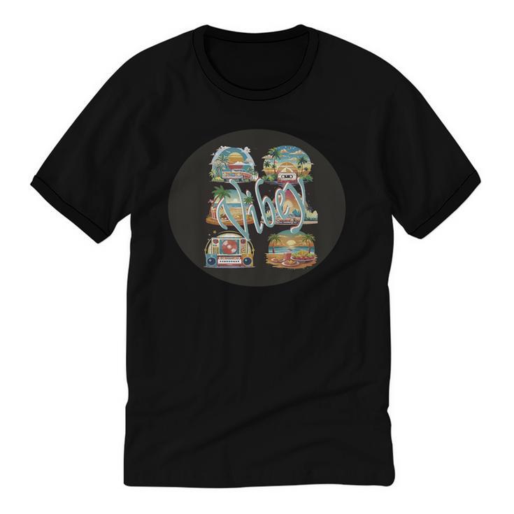 Vibey Nostalgia & Retro Charm Unisex Cotton Ringer T-Shirt