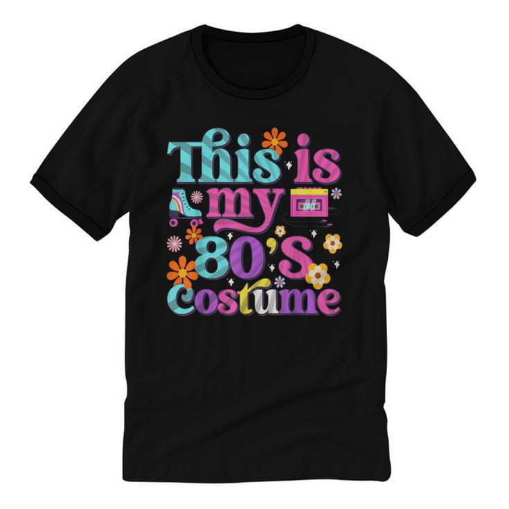 Vintage 80s Costume Nostalgia 1980s Fashion Cute Girls Women Unisex Cotton Ringer T-Shirt