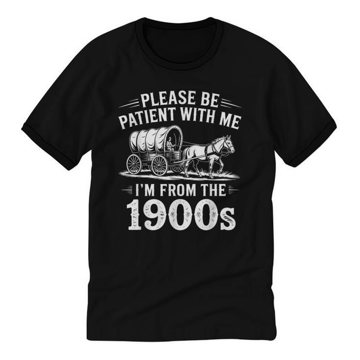 Vintage 90s Country Please Be Patient I'm From The 1900s Unisex Cotton Ringer T-Shirt